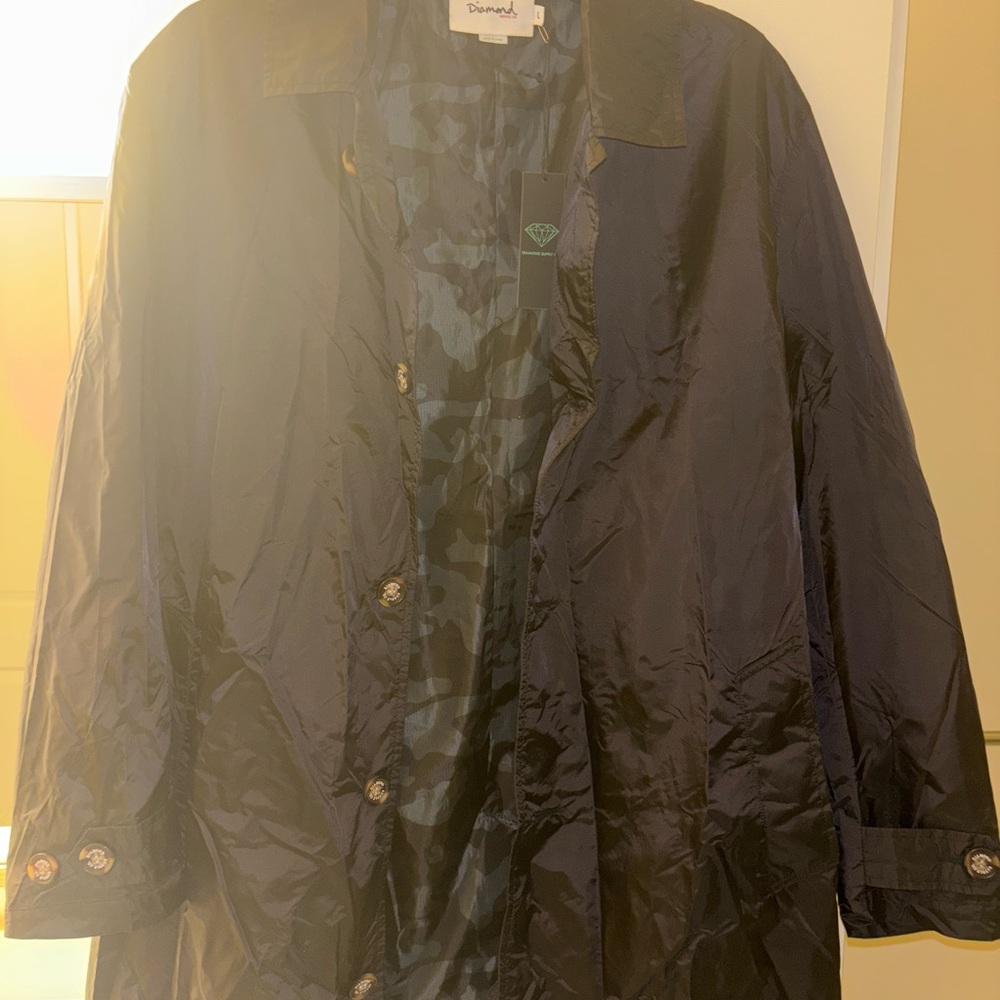 Diamond Supply Co. Black Trench/Rain Coat!!